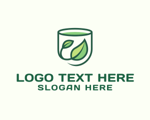 Cup - Organic Leaf Tea logo design