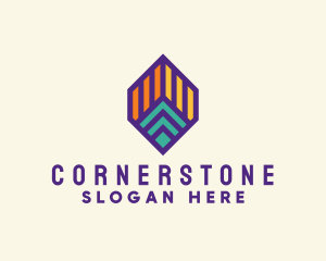 Corner - Geometric Retro Hexagon logo design