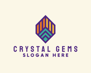 Geometric Retro Hexagon logo design