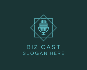 Podcast - Microphone DJ Podcast logo design