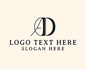 Monogram - High End Finance Letter AD Company logo design