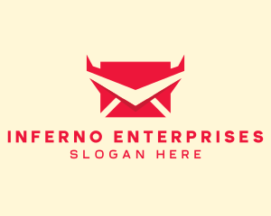 Red Devil Email  logo design