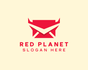 Red Devil Email  logo design