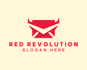 Red Devil Email  logo design