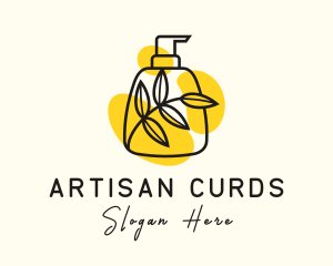 Natural Lotion Bottle logo design