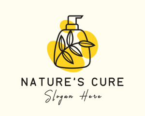 Natural Lotion Bottle logo design