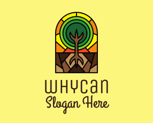 Stained Glass Tree Planting Logo