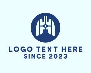 Pulmonologist - Medical Respiratory Lungs logo design