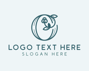 Teal - Floral Makeup Letter O logo design