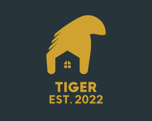 Yellow - Yellow Hand House Contractor logo design