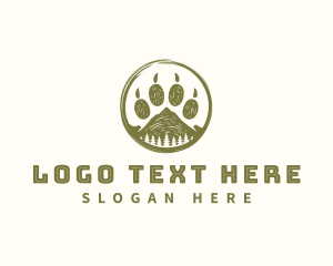 Wolf Paw - Wildlife Paw Print Outdoor logo design