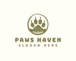 Wildlife Paw Print Outdoor logo design