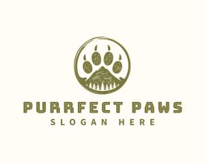 Wildlife Paw Print Outdoor logo design