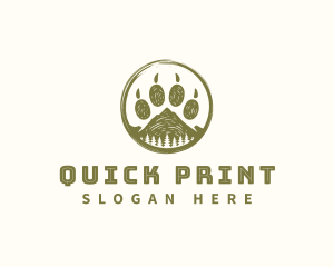 Wildlife Paw Print Outdoor logo design