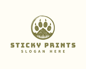 Wildlife Paw Print Outdoor logo design