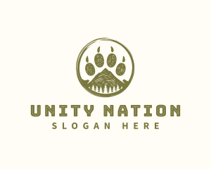 Wildlife Paw Print Outdoor logo design