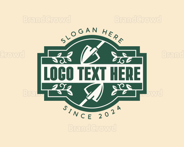 Garden Landscaping Shovel Logo