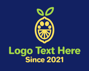 Lemon Juice - Lemon Fruit Slice logo design