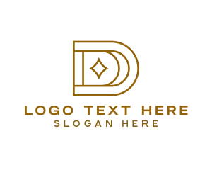 Stock Broker - Star Company Letter D logo design