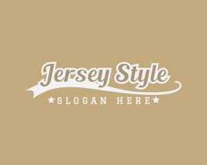 Jersey - Retro Varsity Banner logo design