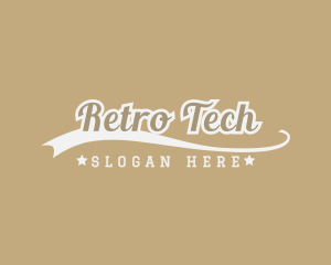 Retro Varsity Banner logo design