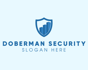 Security Shield Graph logo design