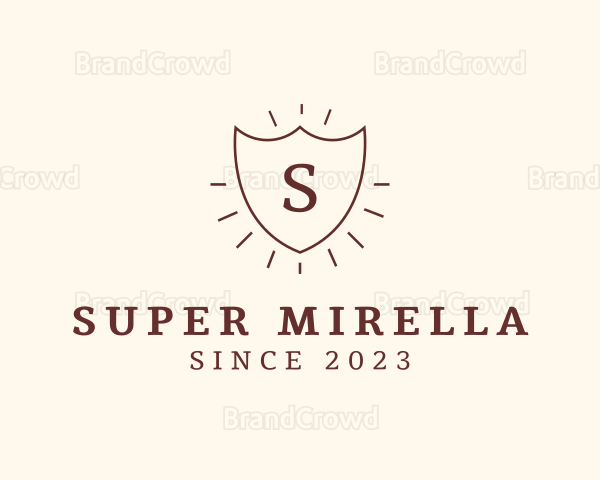 Shield Sunrays Crest Logo
