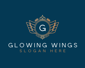 Wings Crest Luxury logo design