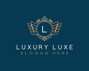 Wings Crest Luxury logo design