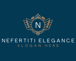 Wings Crest Luxury logo design