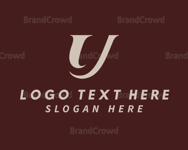 Luxe Italic Letter U Logo