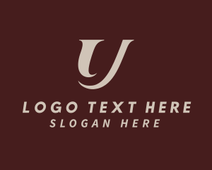 Luxe Italic Letter U Logo