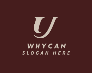 Luxe Italic Letter U Logo