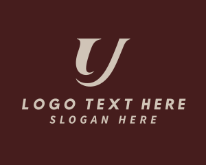 Letter U - Luxe Italic Letter U logo design