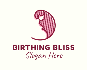 Midwife - Maternity Pregnant Woman logo design