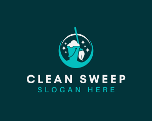 Mop - Mop Janitorial Cleaning logo design