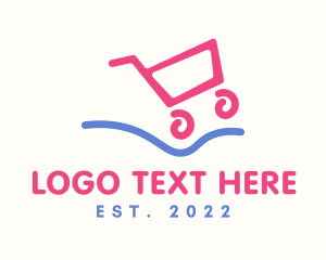 Shop - Shopping Cart Grocery logo design