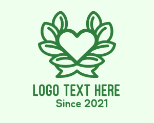 Simple - Organic Heart Plant logo design