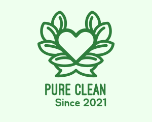 Organic Heart Plant logo design