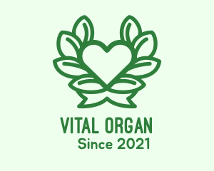 Organic Heart Plant logo design