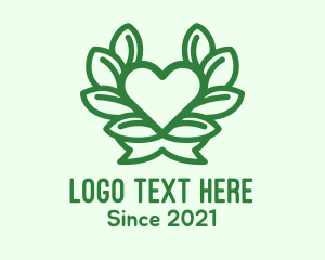 Lover - Organic Heart Plant logo design
