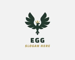 Aeronautics - Crown Eagle Bird logo design