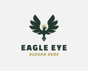 Crown Eagle Bird logo design