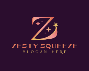 Sparkle Fashion Letter Z logo design