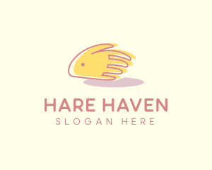 Pet Bunny Hand logo design