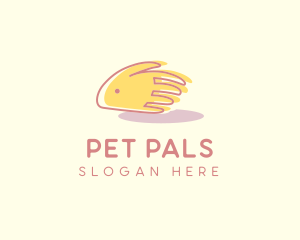 Pet Bunny Hand logo design