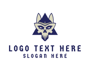 Dogfight - Pyramid Sphynx Skull logo design