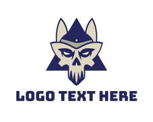 Corps - Pyramid Sphynx Skull logo design