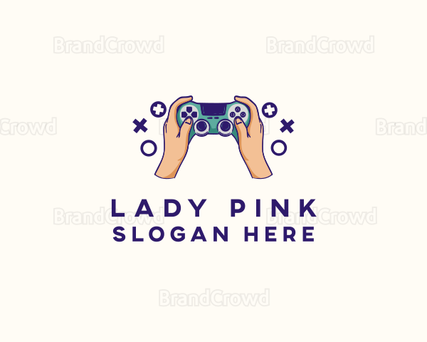 Hand Video Game Controller Logo