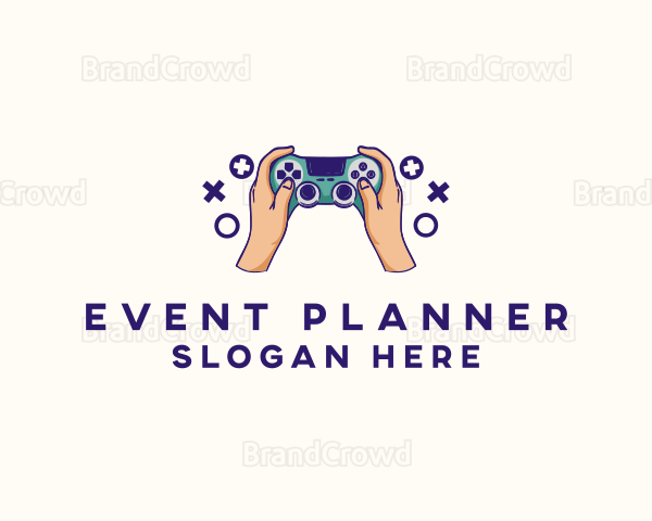 Hand Video Game Controller Logo